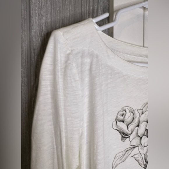 BAG159. Ann Taylor Loft Boat Neck 3/4 Sleeve Floral Top • M - Picture 3 of 7